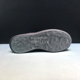 Alexander Mcqueen New Calf Leather Casual Shoes For Men And Women Black