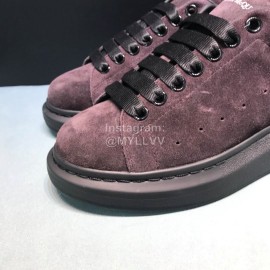 Alexander Mcqueen New Calf Leather Casual Shoes For Men And Women Coffee