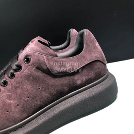 Alexander Mcqueen New Calf Leather Casual Shoes For Men And Women Coffee