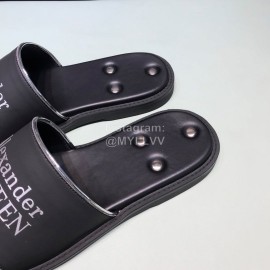 Alexander Mcqueen Leather Rivet Slippers For Men White