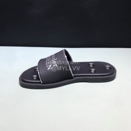 Alexander Mcqueen Leather Rivet Slippers For Men White