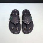 Alexander Mcqueen Leather Rivet Flip Flops For Men Green