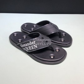 Alexander Mcqueen Leather Rivet Flip Flops For Men White