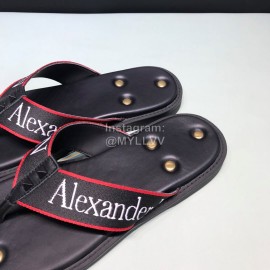 Alexander Mcqueen Leather Rivet Flip Flops For Men 