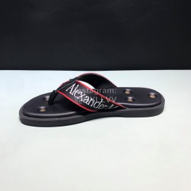 Alexander Mcqueen Leather Rivet Flip Flops For Men 