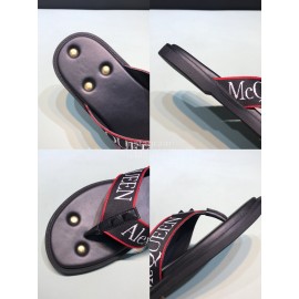 Alexander Mcqueen Leather Rivet Flip Flops For Men 