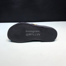 Alexander Mcqueen Matt Leather Rivet Slippers For Men Yellow