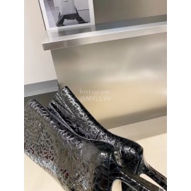 Miista Autumn Winter Leather High Heeled Boots For Women Black