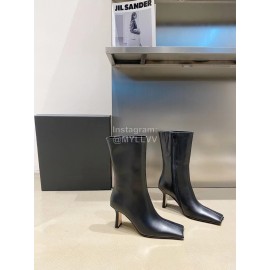 Miista Autumn Winter Leather High Heeled Boots Black For Women