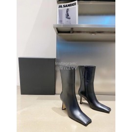 Miista Autumn Winter Leather High Heeled Boots Black For Women