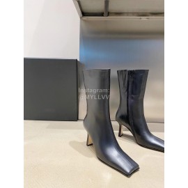 Miista Autumn Winter Leather High Heeled Boots Black For Women