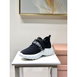 Miumiu Autumn Winter New Casual Shoes For Women Black