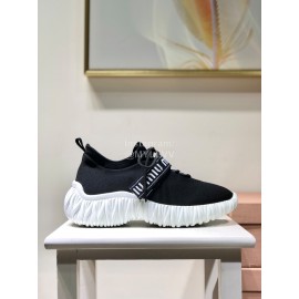 Miumiu Autumn Winter New Casual Shoes For Women Black
