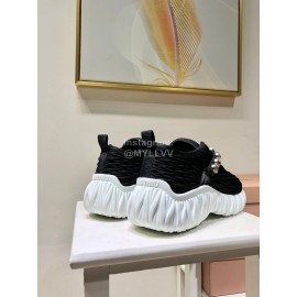 Miumiu Autumn Winter New Casual Shoes Black For Women