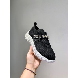 Miumiu Autumn Winter New Casual Shoes Black For Women