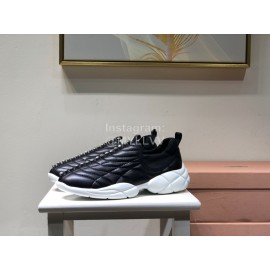 Miumiu Autumn Winter New Black Leather Casual Shoes For Women