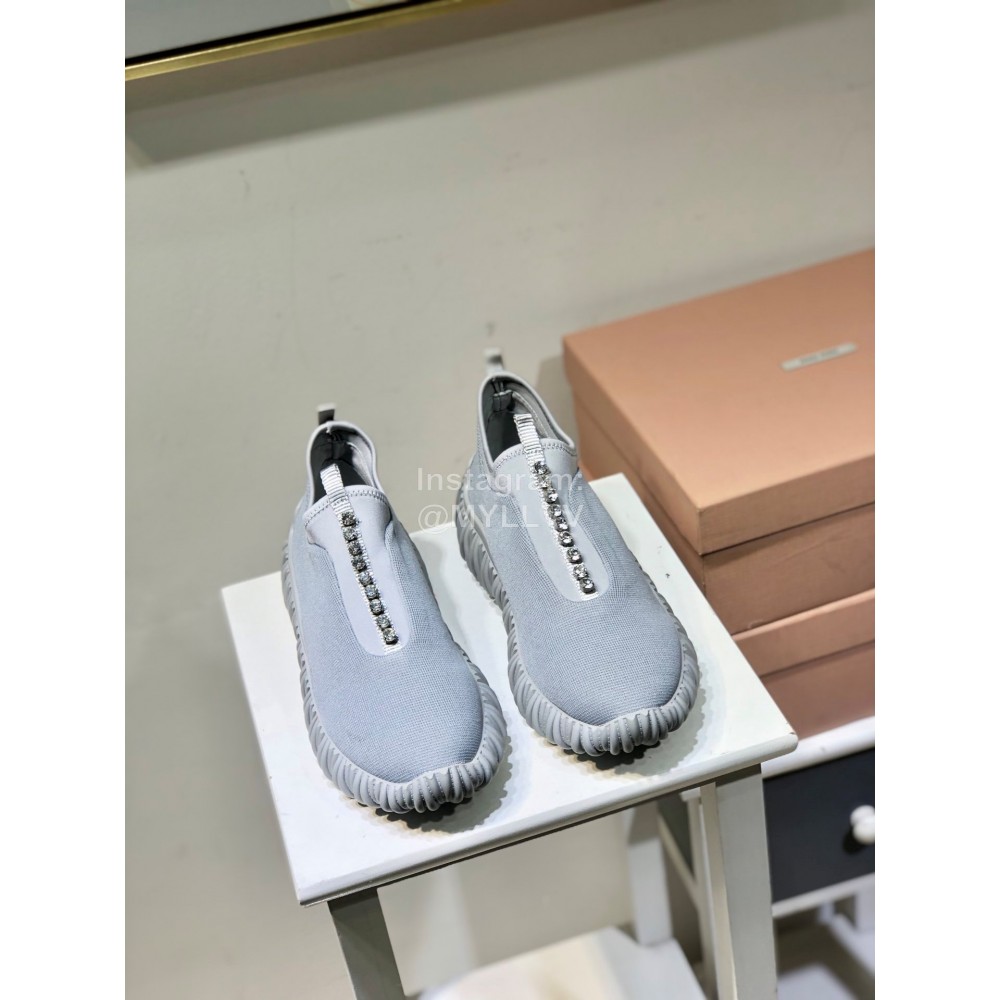 Miumiu Autumn Winter New Casual Shoes For Women Gray