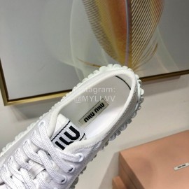 Miumiu Autumn Winter New Casual Shoes For Women White