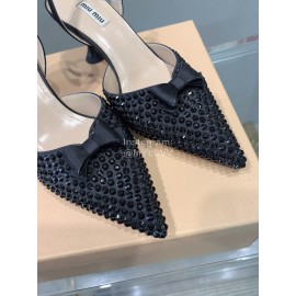 Miumiu Fashion Pointed High Heel Scandals For Women  Black