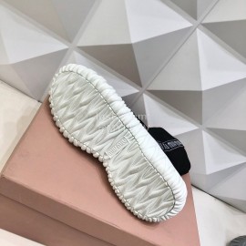 Miumiu Fashion Elastic Cloth Thick Soled Boots For Women Black