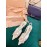 Miumiu Fashion Leather Pointed High Heeled Sandals For Women White