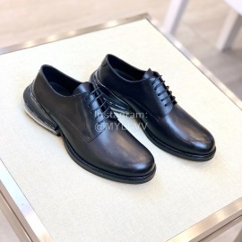 Margiela Black Leather Lace Up Business Shoes For Men