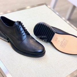 Margiela Black Leather Lace Up Business Shoes For Men