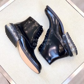 Margiela Cowhide Lace Up Business Short Boots For Men