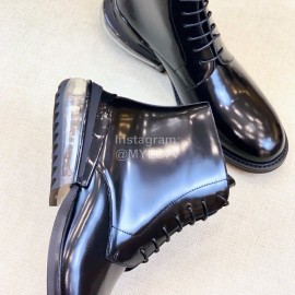 Margiela Cowhide Lace Up Business Short Boots For Men