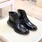 Margiela Leather Lace Up Business Short Boots For Men