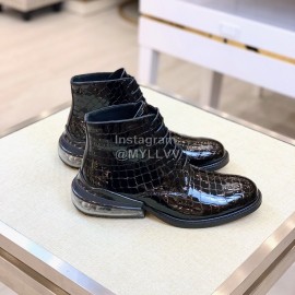 Margiela Leather Lace Up Business Short Boots For Men