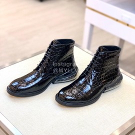 Margiela Leather Lace Up Business Short Boots For Men