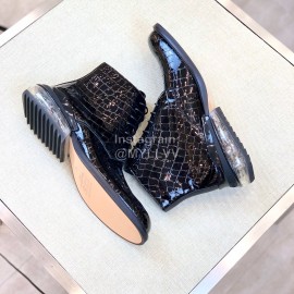 Margiela Leather Lace Up Business Short Boots For Men