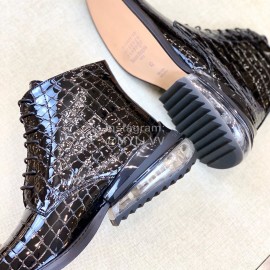 Margiela Leather Lace Up Business Short Boots For Men