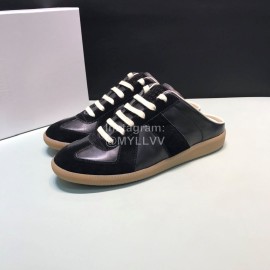 Margiela Calf Leather Lace Up Scandals For Men And Women Black