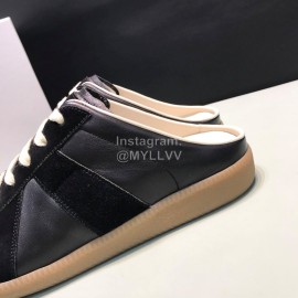 Margiela Calf Leather Lace Up Scandals For Men And Women Black