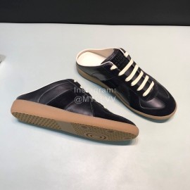 Margiela Calf Leather Lace Up Scandals For Men And Women Black