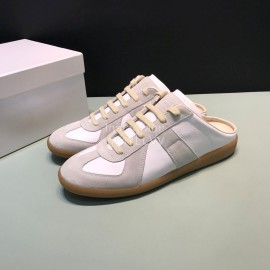 Margiela Calf Leather Lace Up Scandals For Men And Women White
