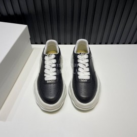 Mmy Cowhide Casual Sneakers For Men Black