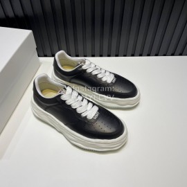 Mmy Cowhide Casual Sneakers For Men Black