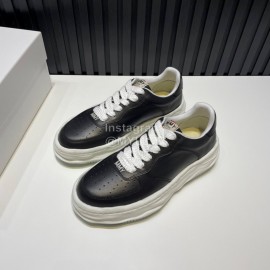 Mmy Cowhide Casual Sneakers For Men Black