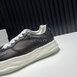 Mmy Cowhide Casual Sneakers For Men Black