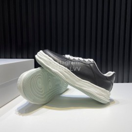 Mmy Cowhide Casual Sneakers For Men Black