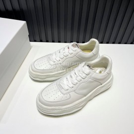 Mmy Cowhide Casual Sneakers For Men White