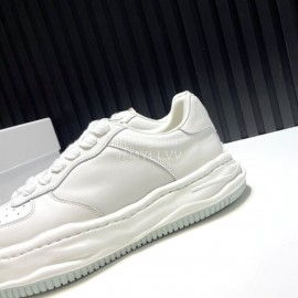 Mmy Cowhide Casual Sneakers For Men White