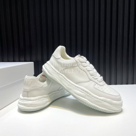 Mmy Cowhide Casual Sneakers For Men White