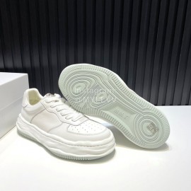 Mmy Cowhide Casual Sneakers For Men White