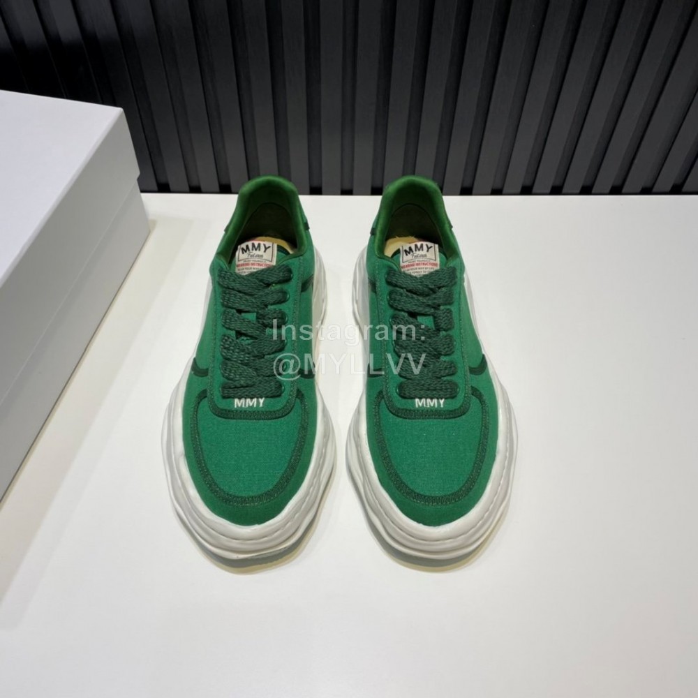 Mmy Cowhide Casual Sneakers For Men Green