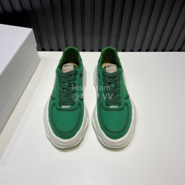 Mmy Cowhide Casual Sneakers For Men Green
