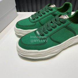 Mmy Cowhide Casual Sneakers For Men Green